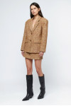 OVERSIZED TWEED BLAZER AND SKIRT